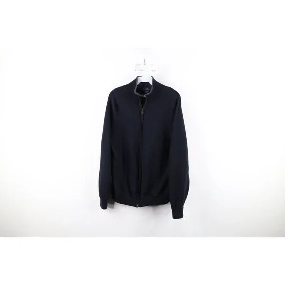 Brooks Brothers Mens Merino Wool Full Zip Sweater Brooks Brothers